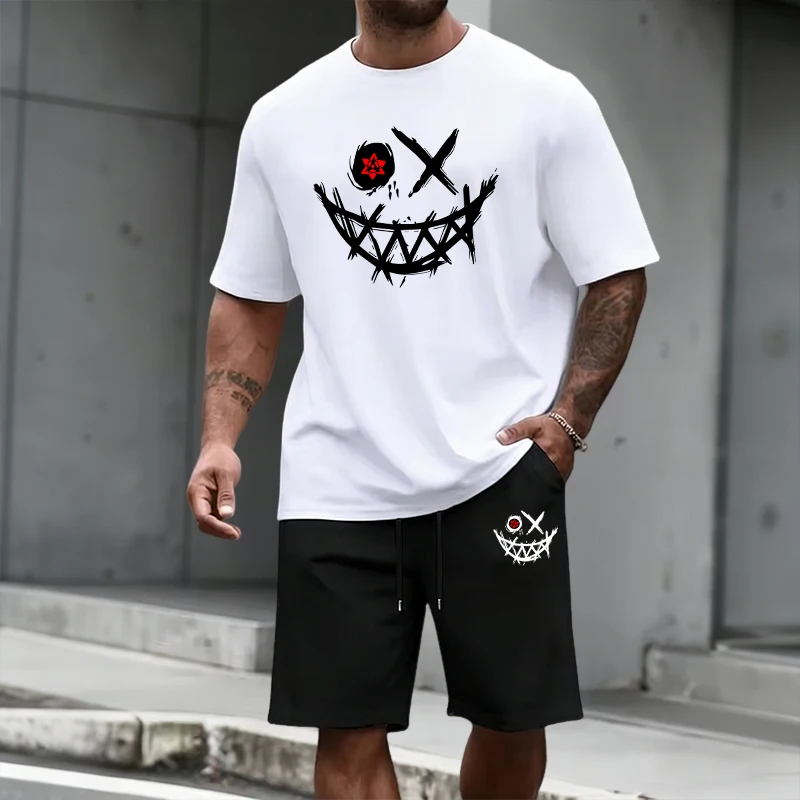 Street Fashion Mood - 2026 ฤดูร้อนผู้ชายชุดเสื้อยืดและกางเกงขาสั้นแฟชั่นลำลองในเมืองแขนสั้นชุดสตรีทแวร์โฮมกลางแจ้งเสื้อยืดสบายๆ โค-ออร์ดส์