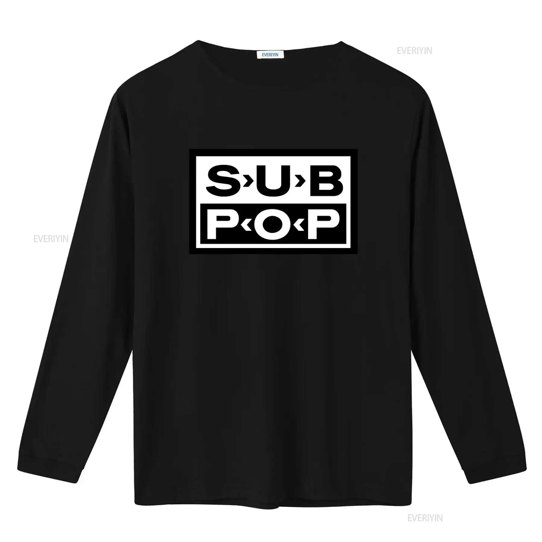 เสื้อยืดโลโก้ Sub Pop สีดำ พิม - Street Fashion Mood บทวิจารณ์และราคา