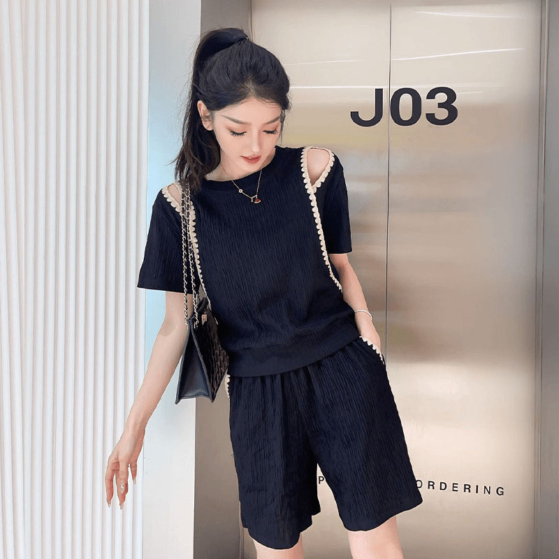 เกาหลีแฟชั่นปิดไหล่เสื้อยืด 2  - Street Fashion Mood บทวิจารณ์และราคา