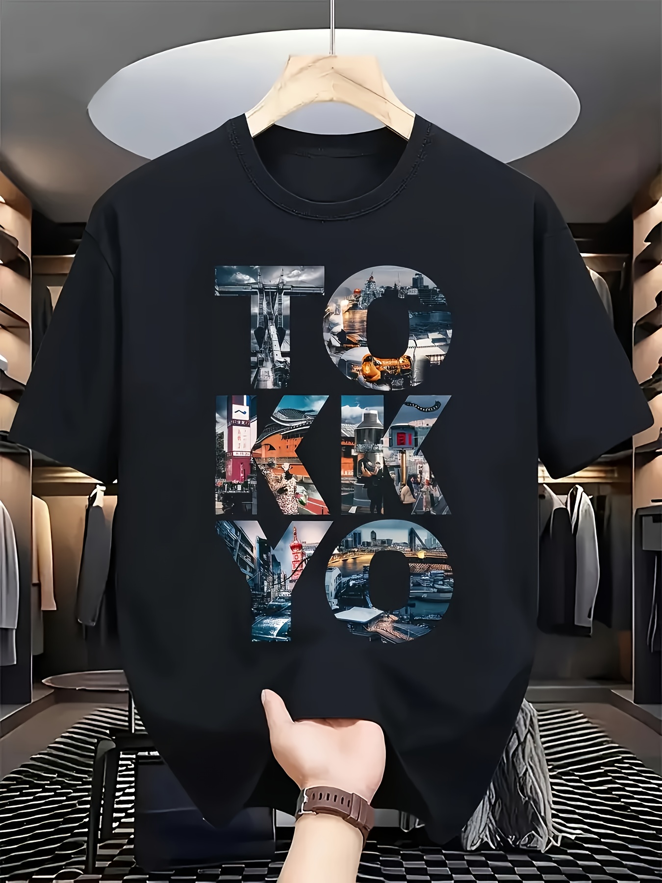 เสื้อยืดผู้ชายสีดำลายกราฟิกสุด - Street Fashion In Tokyo บทวิจารณ์และราคา