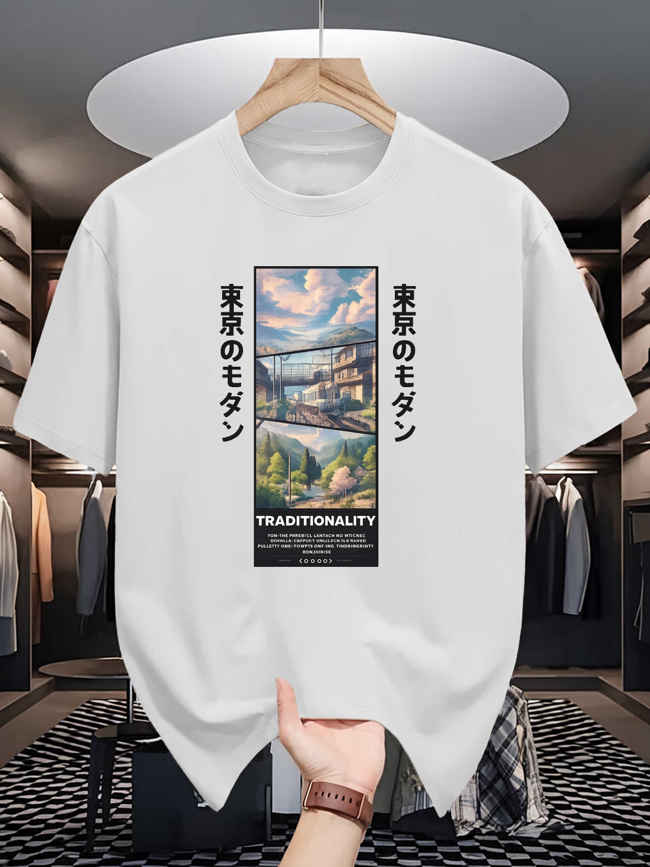 เสื้อยืดผู้ชายผ้าฝ้ายเนื้อนุ่ม - Street Fashion In Tokyo บทวิจารณ์และราคา