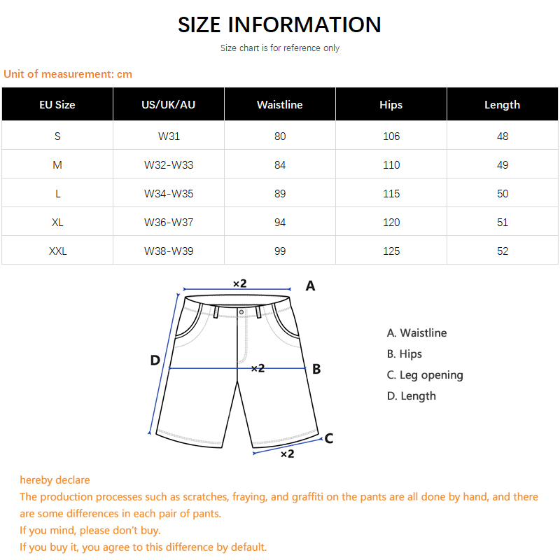 ฮิปฮอปสตรีทแวร์กางเกงยีนส์ขาสั - Street Fashion Jeans บทวิจารณ์และราคา