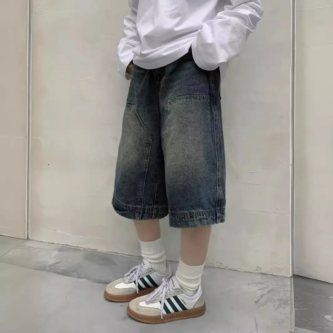 กางเกงยีนส์ขาสั้นทรงหลวมสไตล์ว - Street Fashion Jeans บทวิจารณ์และราคา