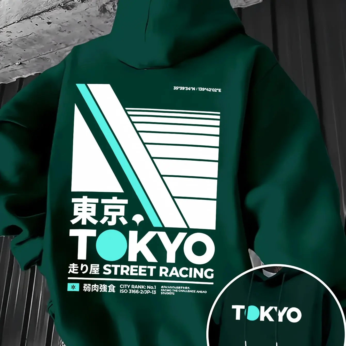 เสื้อฮู้ดดี้ผู้ชายลายพิมพ์สองด - Street Fashion In Tokyo บทวิจารณ์และราคา