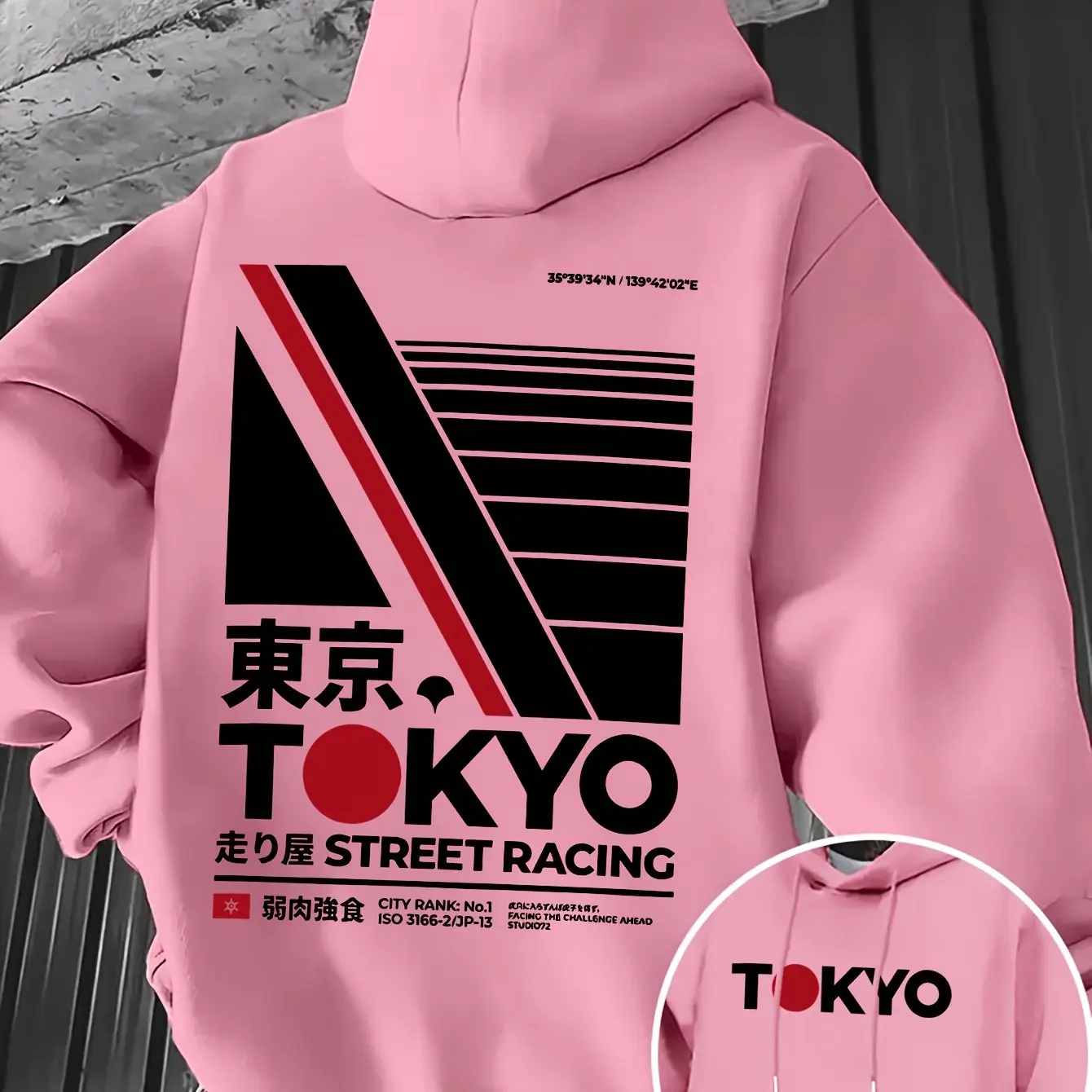 เสื้อฮู้ดดี้ผู้ชายลายพิมพ์สองด - Street Fashion In Tokyo บทวิจารณ์และราคา