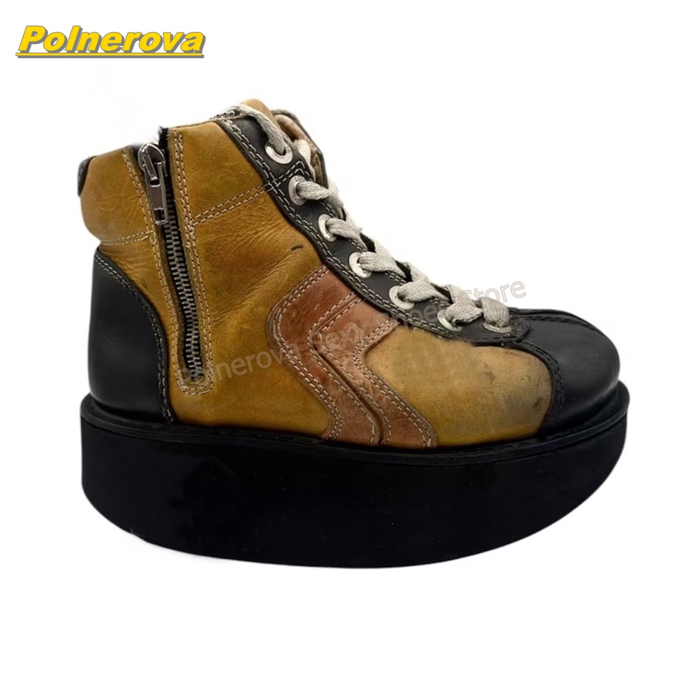 รองเท้าบูทข้อเท้าสไตล์วินเทจสำ - Street Fashion Vintage บทวิจารณ์และราคา